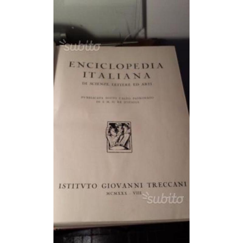 Enciclopedia Treccani 1938 36 volumi + appendice
