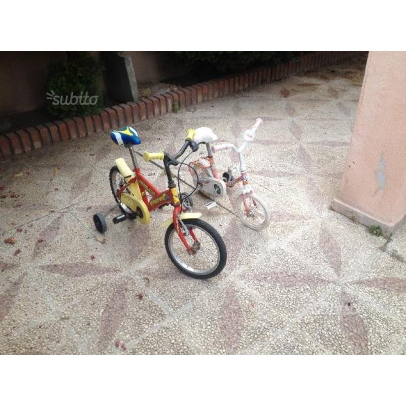 2 biciclette bimbo bimba Fini a 6 anni